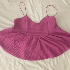 Hot Pink Peplum Top- ZARA SPAIN- size M